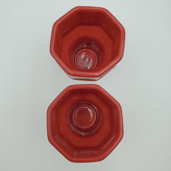 Pfaltzgraff Real Red Ice Cream Cone Dishes Red Waffle Cone Dishes - Picture 2 of 4